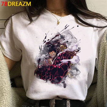 Vienas Gabalas Luffy viršuje tees vyrų grafinis tees moterų japonų estetikos spausdinti atsitiktinis marškinėlius plius dydis