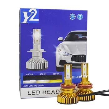 Pristatymas per DHL 10 Porų H4/H11/H7 LED Lemputes, Balta 6500K Šalta Balta Mini Dydžio H1 9005/9006/H3/HB4 LED Automobilių Žibintų Lemputės