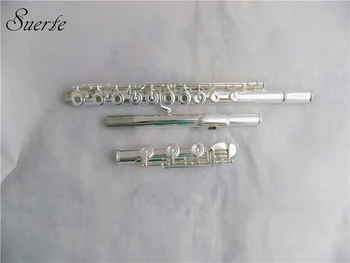 17 Atvirų Skylučių Fleita B footjoint Cupronickel Fleitos prancūzijos Klavišą Italija Pagalvėlės su Foambody Atveju Muzikos Instrumentai
