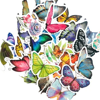 10/30/50PCS animacinių filmų mielas spalvos drugelis vertus sąskaitą kompiuterio šalmas apdailos vandeniui aplinkosaugos ¾enklelis, grafiti, didmeninė
