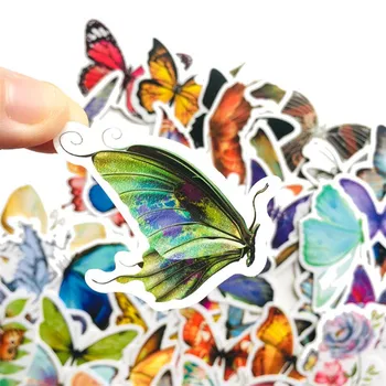 10/30/50PCS animacinių filmų mielas spalvos drugelis vertus sąskaitą kompiuterio šalmas apdailos vandeniui aplinkosaugos ¾enklelis, grafiti, didmeninė