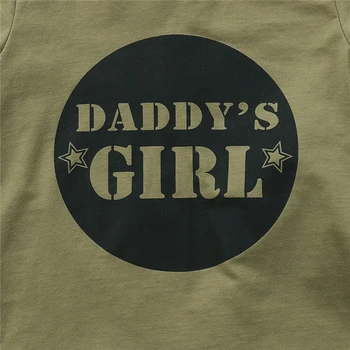 Pudcoco Naujagimį berniuką mergina armijos žalioji drabužių rinkiniai tėtis berniukas mergaitė trumpas rankovės marškinėliai Kelnės Apranga medvilnės drabužius rinkinys