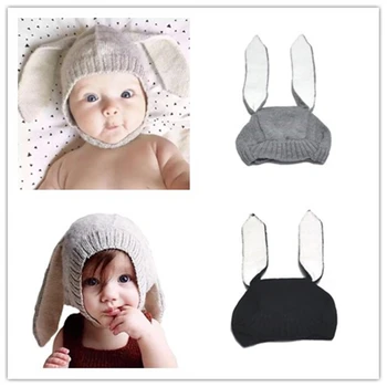 Mielas Elnias Ausis Baby Girl Skrybėlę, Mezgimo Minkštas Kūdikio Variklio Dangčio Šiltas Žiemą Kepurės Beanie Kepurė Kūdikių Berniukų, Mergaičių Naujagimių Fotografijų Bamblys Kūdikių