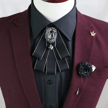 Nauja Nemokama Laivas mados atsitiktinis Vyrų vyrų Aukštos kokybės deimantų marškinių apykaklės Anglija kaklaraištis susidūriau per jaunikis groomsman šukuosena