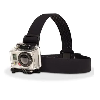 Elastinga, reguliuojamas galvos dirželis mount diržas GoPro HD Hero 1/2/3/4/5 / 6/7 SJCAM juoda Veiksmų Fotoaparato priedai