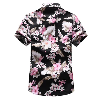 2020 Naujas Vasaros Vyrų Havajų Marškinėliai Mados Atsitiktinis Trumpas rankovėmis Marškiniai Gėlėti Marškiniai Prekės ženklo Drabužius, Plius Dydis 5XL 6XL 7XL