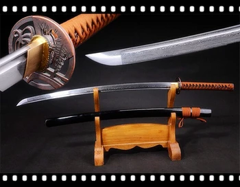 Gražus Rankų Darbo Japonijos Samurajų Kardas Katana Labai Aštrus Sulankstyti Anglies Plieno Ašmenys Full Tang