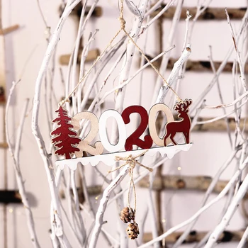 1Pc Nauja Karšto Pardavimo Išgalvotas Kalėdų Mediniai Pasirašyti 2020 Kalėdos Laiškai Briedis Medžio, Medinių Pasirašyti Gražus Kalėdų Kabinti Ornamentu