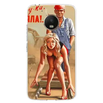 WW2 Seksualus Pin up Girl Vintege Padengti Telefoną Atveju Motorola Moto G7 G8 G6 G5S G5 E4 E6 Plius G4 E5 Žaisti Vienas Galia X4 ES Dovanų Coque