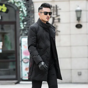 2018 m. naujas stiliaus vyrų Žemyn Striukės žiemos aukštos kokybės 85% balta antis žemyn striukė vyrams,žiema, vyriški šiltas kailis plus-dydis M-4XL