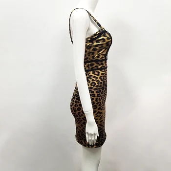 2020 Naujas Moterų Vasarą Mini Suknelė Seksualus Mados Dirželis Suknelė Leopardas Spausdinti Slim Stebėjimo Šalis Suknelė Mados moteriški Drabužiai