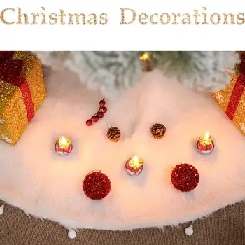 Kalėdų Dekoracijas 2021 Pliušinis Kalėdų Eglutė Sijonas Kailio Kilimas Kalėdos Grindų Kilimėlis Papuošalai Kalėdų ir Naujųjų Metų Gaminio Dekoras