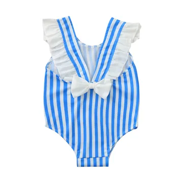 Vasarą merginos plaukimas kostiumas 1-5 Metų Bamblys Vaikams Baby Girl Bikini Dryžuotas vientisas maudymosi kostiumėlį, maudymosi Kostiumėliai, Paplūdimio mergaičių kostiumai 2021