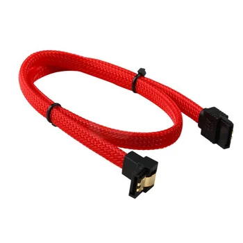 Raudona Rankovėmis 18 colių Premium 180 iki 90 laipsnių 6Gb/s SATA3 DUOMENŲ kabelis m/ užraktu Užraktas už SATAIII HDD Kietojo disko Disko/ SSD