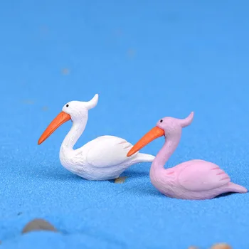Paukščių Garnys Gyvūnų Miniatiūriniai Pasakų Sodo Namų, Namų Apdailos Mini Amatų Micro Kraštovaizdžio Dekoro Priedai 