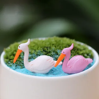 Paukščių Garnys Gyvūnų Miniatiūriniai Pasakų Sodo Namų, Namų Apdailos Mini Amatų Micro Kraštovaizdžio Dekoro Priedai 
