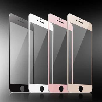 Ultra-Plonas Visiškai Padengti Grūdinto Stiklo iPhone 6 6S 7 Plius Screen Protector, Grūdinto Stiklo iPhone 5 5S SE Apsauginės Plėvelės