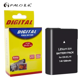 PALO 1pcs 1200mAh EN-EL14 LT-EL14a ENEL14 EL14 baterija atveju, už Nikon P7800 P7100 P7700 P7000 D5500 D5300 D5200