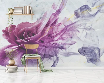 Beibehang Užsakymą stereo papel de parede 3d tapetai modernus minimalistinis abstrakti akvarelė dūmų linijos rose TV fone