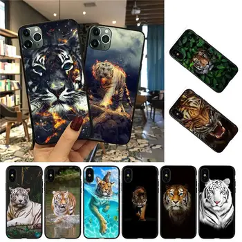 YNDFCNB Gyvūnų tigras Telefono dėklas Skirtas iPhone 8 7 6 6S Plius 5 5S SE 2020 12pro max XR X XS MAX 11 atveju