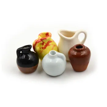 Aukštos Quality1Pcs Lėlių Miniatiūros 1:12 Mini Keramikos Puodą 