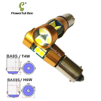 2 x Naujas CANBUS BAX9S/H6W BA9S/T4W 9.5 W klaidų baltojo gintaro geltona LED automobilių šalinimo žibintai gabaritiniai signalo žibinto lemputę Benz