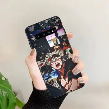 MaiYaCa Japonijos juoda dobilų anime Telefono dėklas Samsung S5 6 7 kraštą 8 9 10 20 plus lite atveju