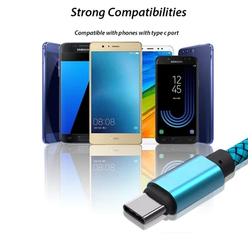 25cm Trumpas 1m/2m/3m/Ilgas USB Type C) USB-C Įkrovimo Kabelis, Kroviklis 0.25/1/2/3 Matuoklis Cabel Smartfon Mobiliųjų Telefonų Priedai