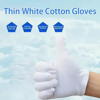 Tikrinimo Pirštinės ruožas baltosios Pirštinės Pirštinės prakaitui Valyti glovessweat elastinės medvilnės kvėpuojantis baltos Pirštinės