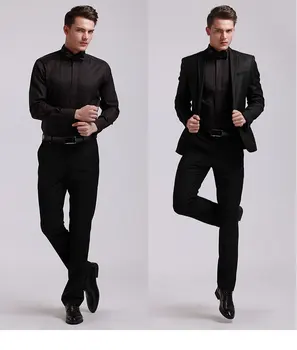 Naujo dizaino, aukštos kokybės baltas juodas ir vyno 3 spalvų smokingas apykaklė su prancūzijos kišenė ir prancūzų manžetai smokingas vestuvių marškinėliai