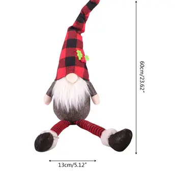 Rankų Darbo Barzda Gnome Švedijos Tomte Kalėdų Elf Pliušinis Lėlės Žaislas Puošyba, Dekoras