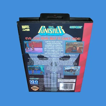 The Punisher Su dėžute Ir Instrukcija 16bit MD Žaidimo Kortelės Sega Mega Drive Genesis
