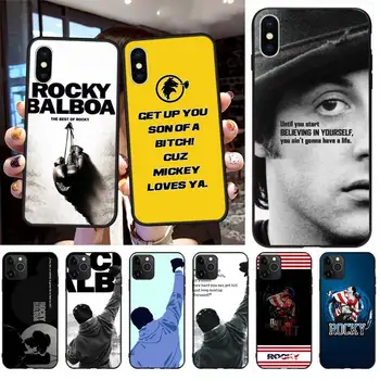 Rocky balboa Pasirinktinius Nuotraukų Minkštas Telefono dėklas skirtas iPhone 11 pro XS MAX 8 7 6 6S Plus X 5S SE 2020 XR atveju