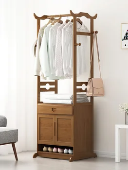 Didelės Talpos paprasta kailis stovas kabineto durų dizaino medžio masyvo miegamojo spinta rūbams įvairi sandėliavimo grindų, drabužių maišas