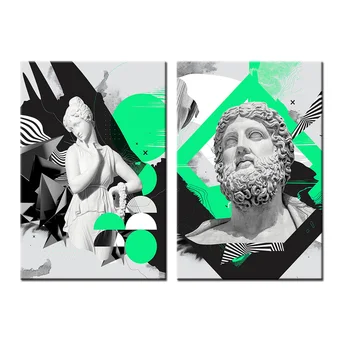 Portretas Dzeusas Vaporwave Skulptūra Drobės, Paveikslai ant Sienų, Menas, Plakatų ir grafikos Grafiti Meno Abstrakti Skulptūra Nuotrauką