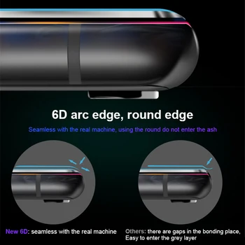 RZP 6D Lenkta kraštas Pilnas draudimas Screen Protector, iPhone, 7 Plius Grūdintas Stiklas Apple iPhone 7 8 Plius Metalas + Stiklas Filmas 3D