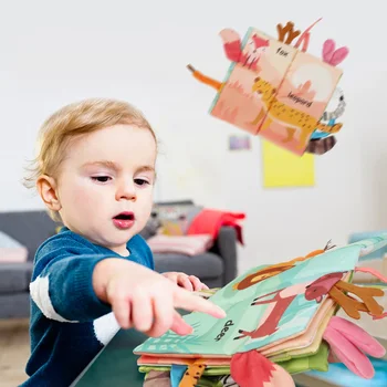 Kūdikio Knyga Minkštu Skudurėliu Knygų, skirtų Naujagimiams Žaislai Švietimo Minkštas Knygos Kūdikio Minkšti Žaislai Montessori Žaislai Vaikams J0440