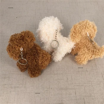3Colors - naujas pliušinis šuo , įdaryti gyvūnų Žaislai , mini dydis 9CM šunys mergina pliušinis paketų prižiūrėtojų raktinę Žaislas, lėlė