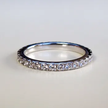 Dossy Papuošalai 0.23 Ct Deimantinis Sužadėtuvių, Vestuvių Žiedas Platinum 950 Baltojo Aukso Žiedas Moterims