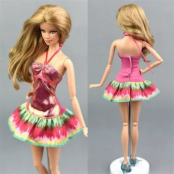 Mados Vasaros Suknelė Komplektai Rinkinys Barbie CD FR Kurhn BJD Doll Drabužių Priedai Lėlių vaidinimą