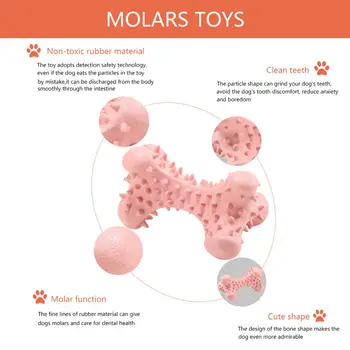 Šunelis Žaislų Bitė-Atsparus Kramtyti žaislas, Guminių Kaulų Formos Žaislas Šunims Skirta Dantų Valymo Molinis Žaislas Naminių Reikmenys