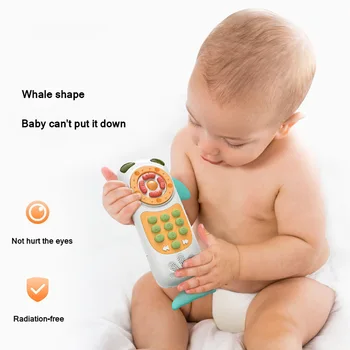 IKAUOIE Kūdikių Mobiliojo Telefono Banginis Švietimo Muzikos Žaislai mobiliųjų Telefonų Vaikas Švietimo Telefono anglų kalbos Mokymosi Mobilusis Telefonas