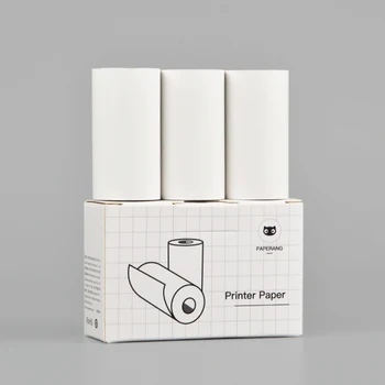 57 x 30 mm, Terminis Popierius, 3 Rulonai Terminio Popieriaus Baltos Spalvos Lipdukas, Popierius P1 P2 P2S Mini Pocket Foto Spausdintuvas