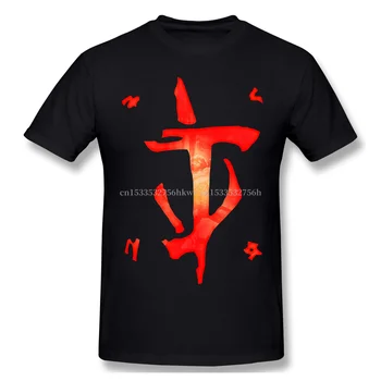 Aukštos Kokybės O-Kaklo 100 Medvilnės Doom Rune Simbolis T-shirt BAUSMĖ Amžina trumpas rankovės