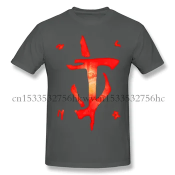 Aukštos Kokybės O-Kaklo 100 Medvilnės Doom Rune Simbolis T-shirt BAUSMĖ Amžina trumpas rankovės