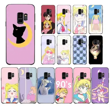 Įdomu Sailor Moon Telefono dėklas Samsung A10 20 30 40 50 01 11 31 51 71 S pLUS Atveju