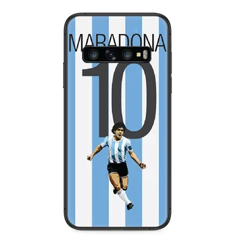 Diego Armando Maradona Telefono dėklas Samsung Galaxy S 10 20 3 4 5 6 7 8 9 Plus E Lite Uitra juoda coque gana bamperis