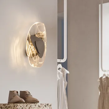 Loft hanglampen kambarį apdaila kristalų sienos žibintai veidrodžio šviesos miegamajame šviesos praėjimo miegamojo, koridoriaus sienos lempos