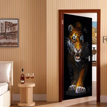 Žiaurus Tigras Durys, Tapetai, Freskos Kambarį Miegamojo Duris Kūrybos 