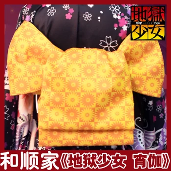 Karšto Anime Jigokushoujo S4 Enma Ai Cosplay Kostiumai, Drugelis Spausdinimo Chalatas Kimono Vienodą Moterų Helovinas Šalis Drabužiai